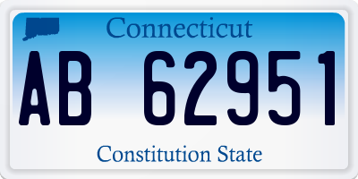 CT license plate AB62951