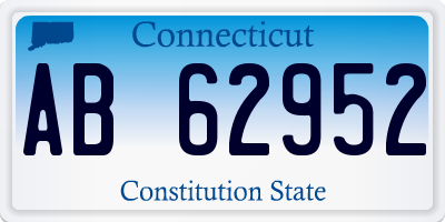 CT license plate AB62952