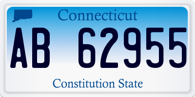 CT license plate AB62955