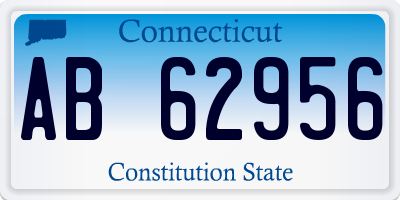 CT license plate AB62956