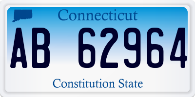 CT license plate AB62964