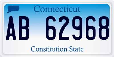 CT license plate AB62968