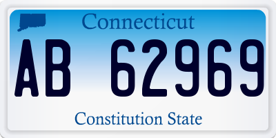 CT license plate AB62969