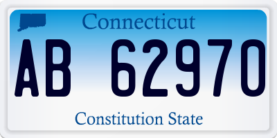 CT license plate AB62970