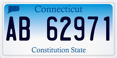 CT license plate AB62971