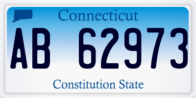 CT license plate AB62973