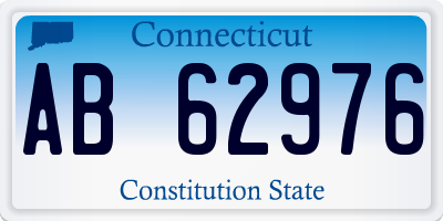 CT license plate AB62976