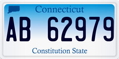 CT license plate AB62979