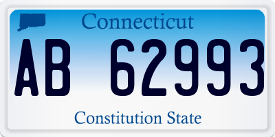 CT license plate AB62993