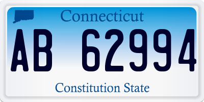 CT license plate AB62994