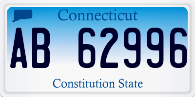 CT license plate AB62996