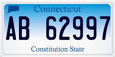 CT license plate AB62997