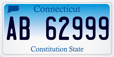 CT license plate AB62999