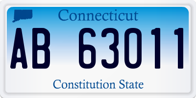 CT license plate AB63011