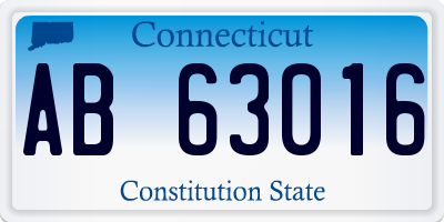 CT license plate AB63016