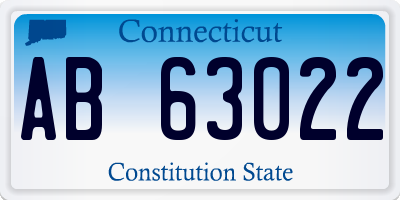 CT license plate AB63022