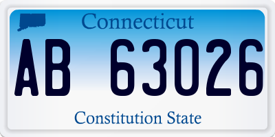 CT license plate AB63026