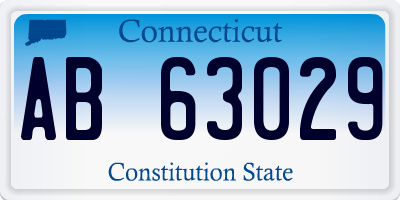 CT license plate AB63029