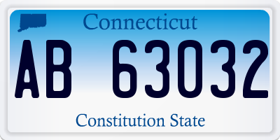 CT license plate AB63032