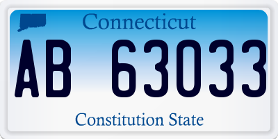 CT license plate AB63033