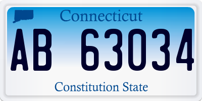 CT license plate AB63034