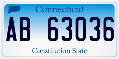 CT license plate AB63036