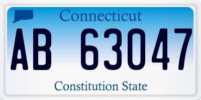 CT license plate AB63047