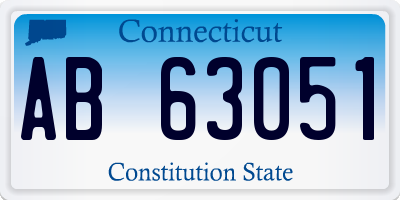 CT license plate AB63051