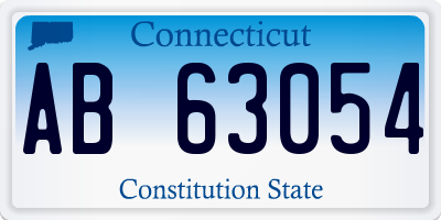 CT license plate AB63054