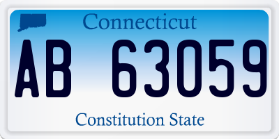 CT license plate AB63059