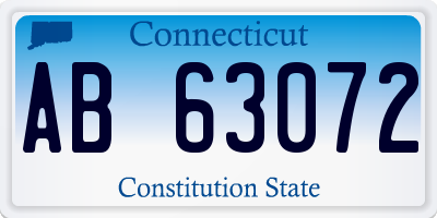 CT license plate AB63072