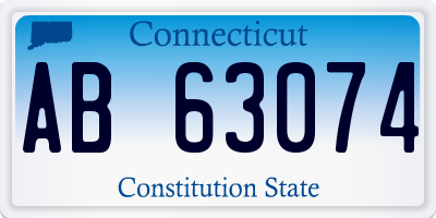 CT license plate AB63074