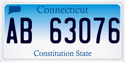 CT license plate AB63076