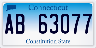 CT license plate AB63077