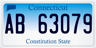 CT license plate AB63079