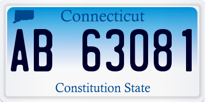 CT license plate AB63081