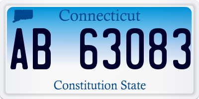 CT license plate AB63083