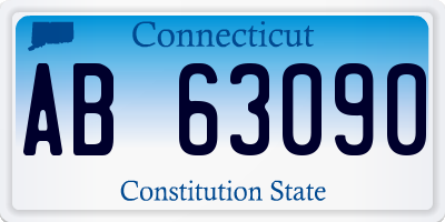 CT license plate AB63090