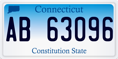 CT license plate AB63096