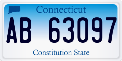 CT license plate AB63097