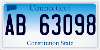 CT license plate AB63098