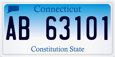 CT license plate AB63101