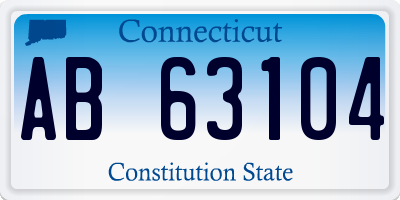 CT license plate AB63104