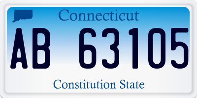CT license plate AB63105