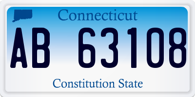 CT license plate AB63108