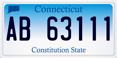 CT license plate AB63111