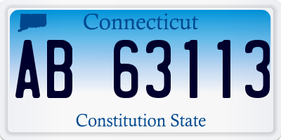 CT license plate AB63113