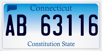 CT license plate AB63116