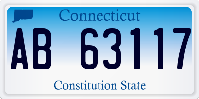 CT license plate AB63117