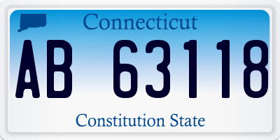 CT license plate AB63118